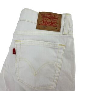 VTG Levis 518 Superlow Boot Cut Jeans White Denim Womens 5 JR M Y4348 HP 005